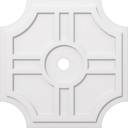 Haus Architectural Grade PVC Contemporary Ceiling Medallion, 32OD X 3ID X 10 1/2C X 1P